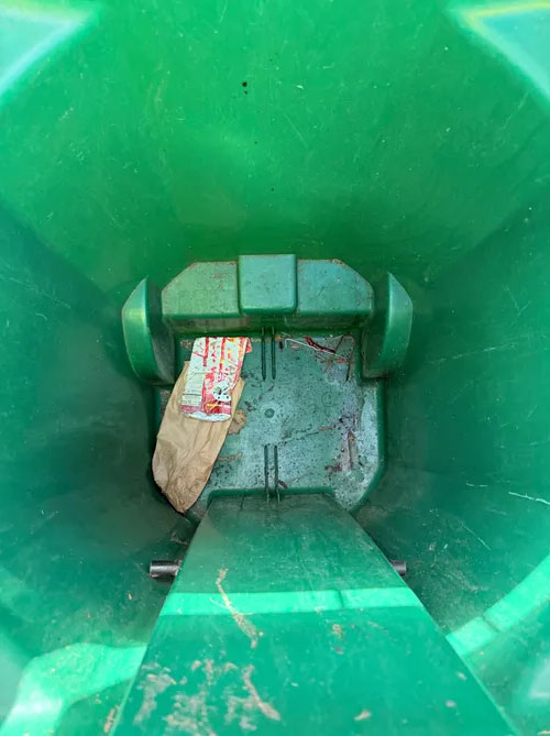 before garbage bin bi-annual cleaning